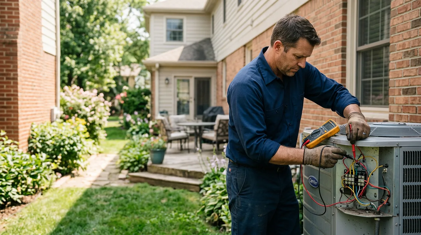 HVAC technician working near Choctaw, OK